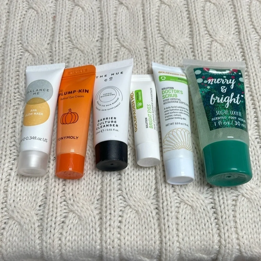 NWOT beauty lot of 6. Scrubs retinol mask cleanser eyes exfoliate pumpkin